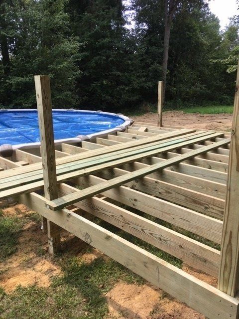 Pool Deck Before  — Clean Roof Gutter in Sharpsville, PA
