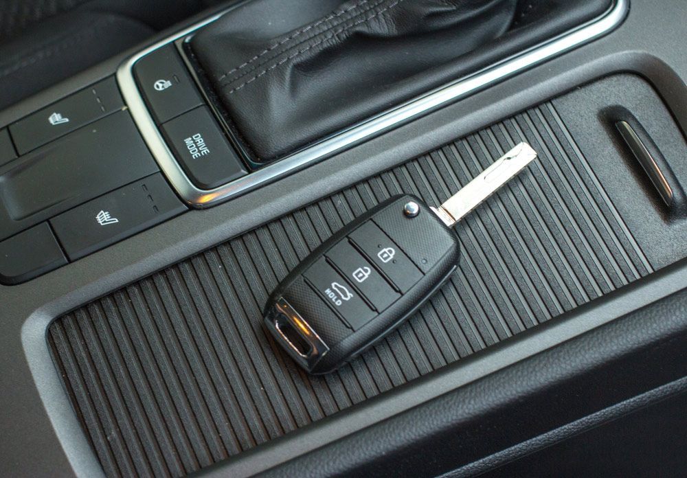 Modern Car Remote Control Key in Vehicle Interior in Mermaid Beach, QLD