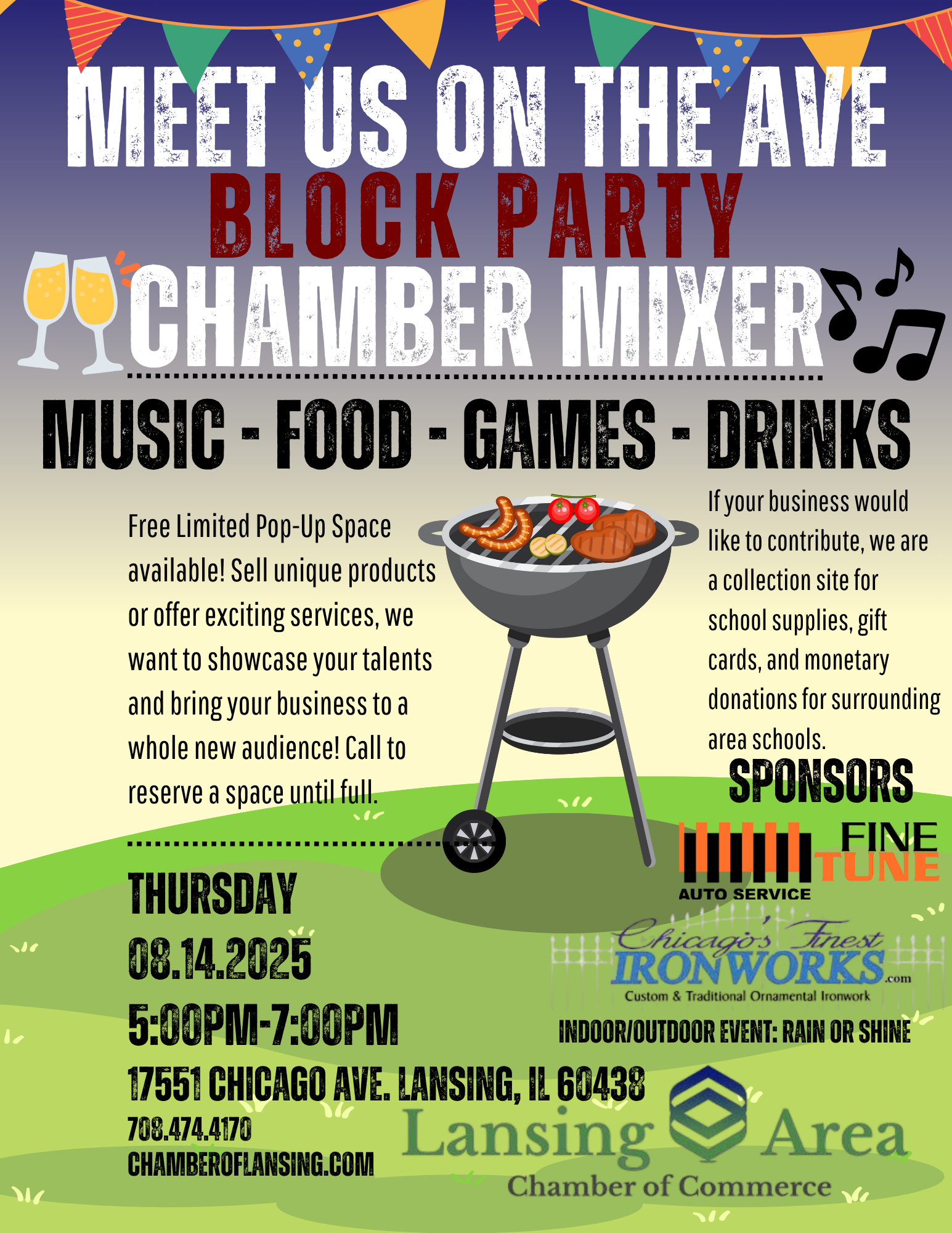 A poster for chamber mixer on Aug 14, 2025