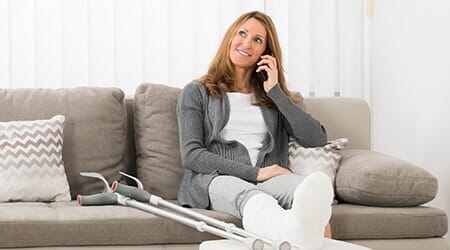 Happy Injured Woman — Personal Injury Attorney in Duluth, MN