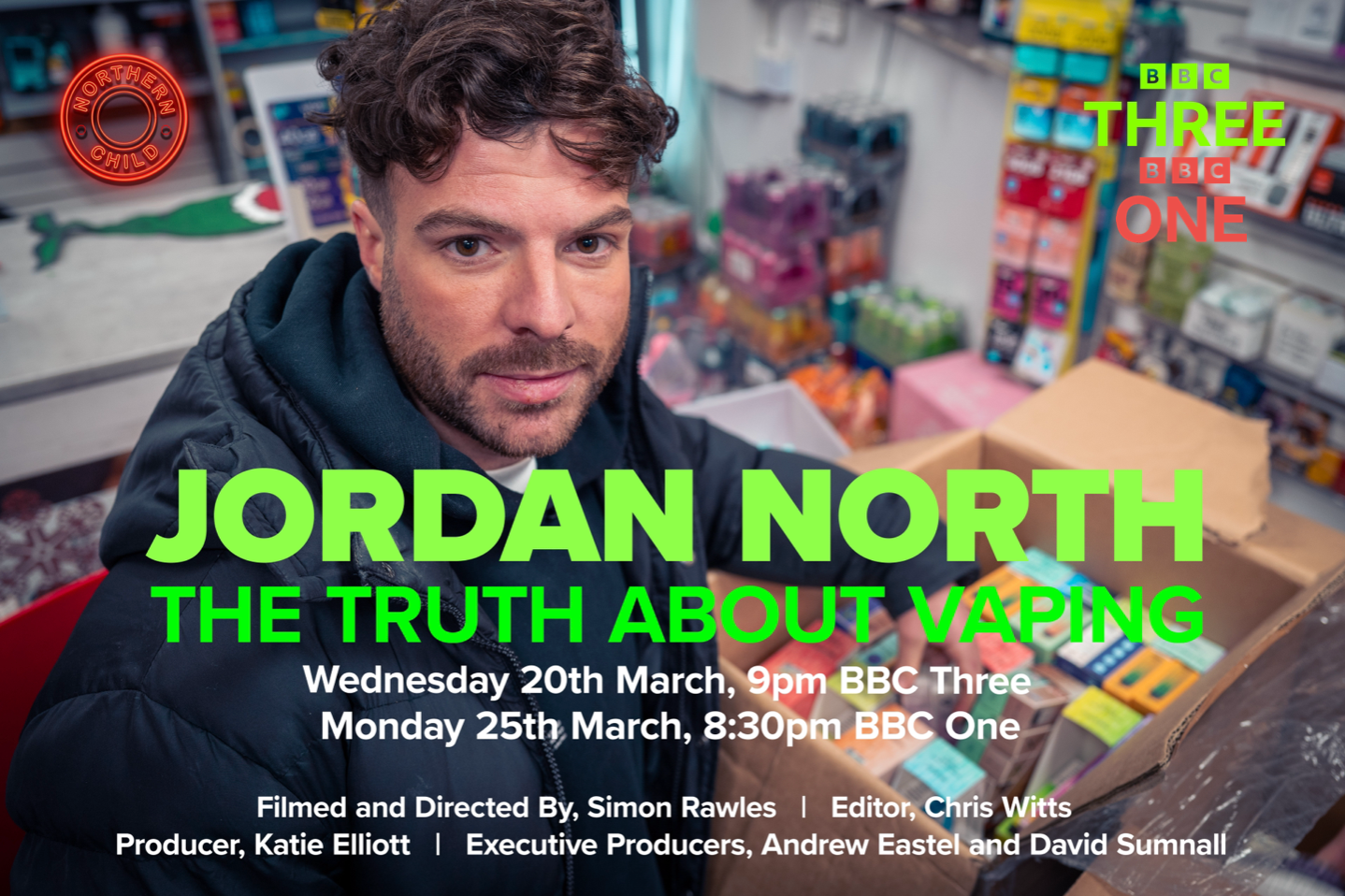 A poster for Jordan North: The Truth About Vaping