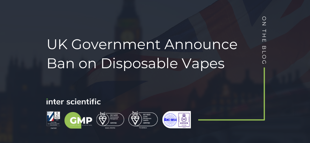 UK Government Announce Ban on Disposable Vapes
