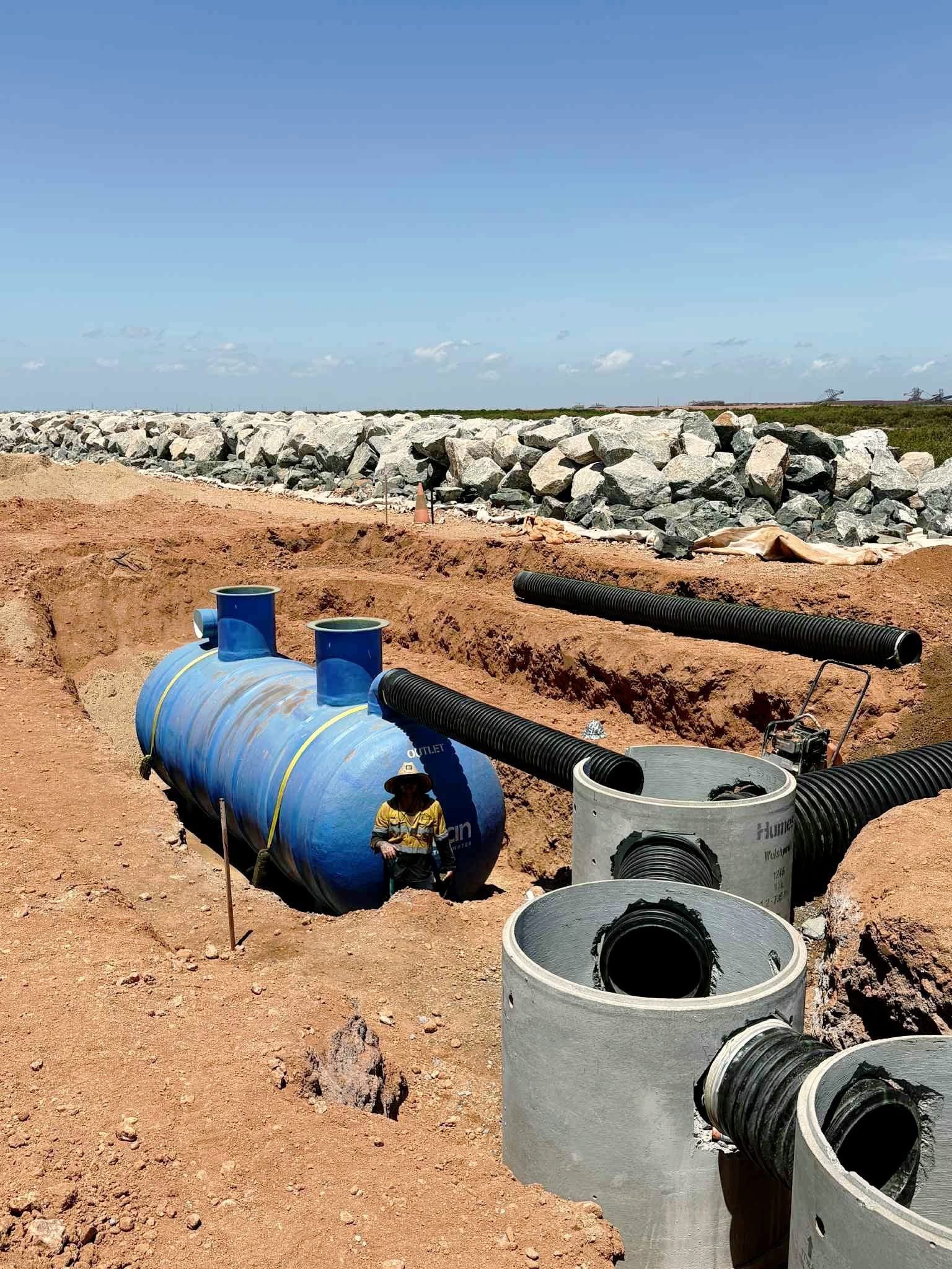 Drainage installation works
