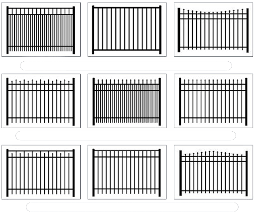 aluminum fence styles elgin il