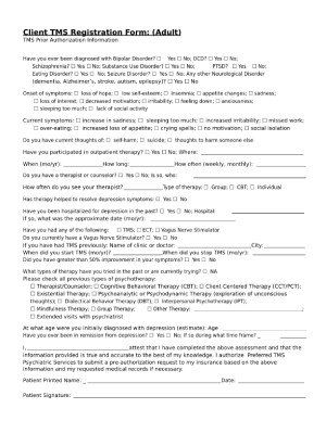 adult tms therapy form download