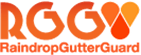 A logo for a company called raindropgutterguard