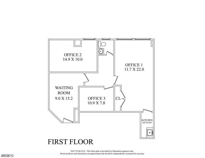 Office Condo Floor Plan — Clifton, NJ — Evergreen Commercial Real Estate Brokers Inc