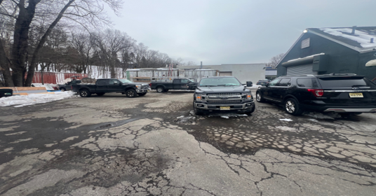 There is a fire extinguisher in the middle of the room.