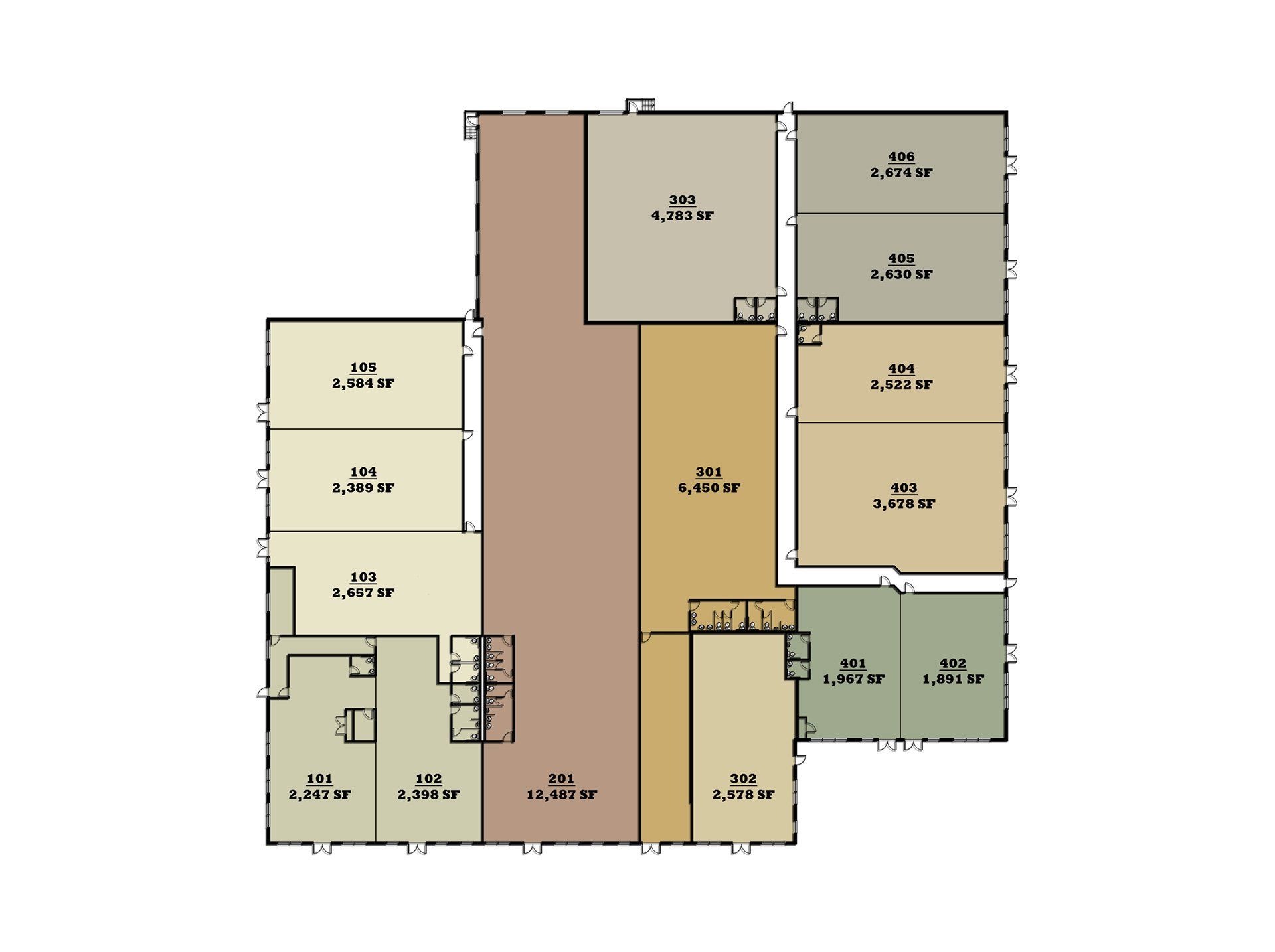 Office Building Floor Plan — Clifton, NJ — Evergreen Commercial Real Estate Brokers Inc