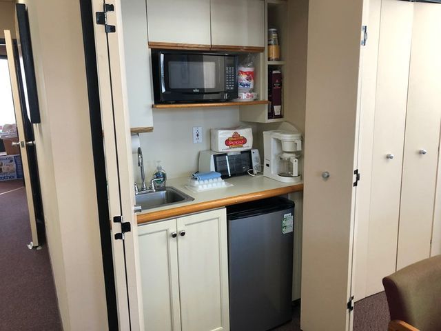 Small Pantry With Small Fridge — Clifton, NJ — Evergreen Commercial Real Estate Brokers Inc