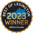 A badge that says best of lexington 2023 winner