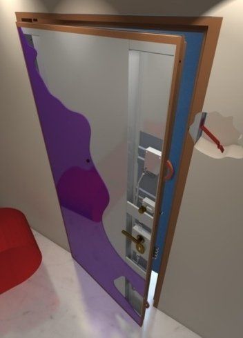 progetto porta blindata con deviatori rotanti