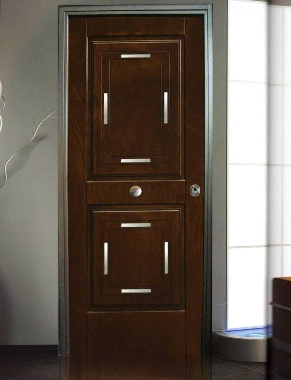 porta blindata in legno e alluminio per interni