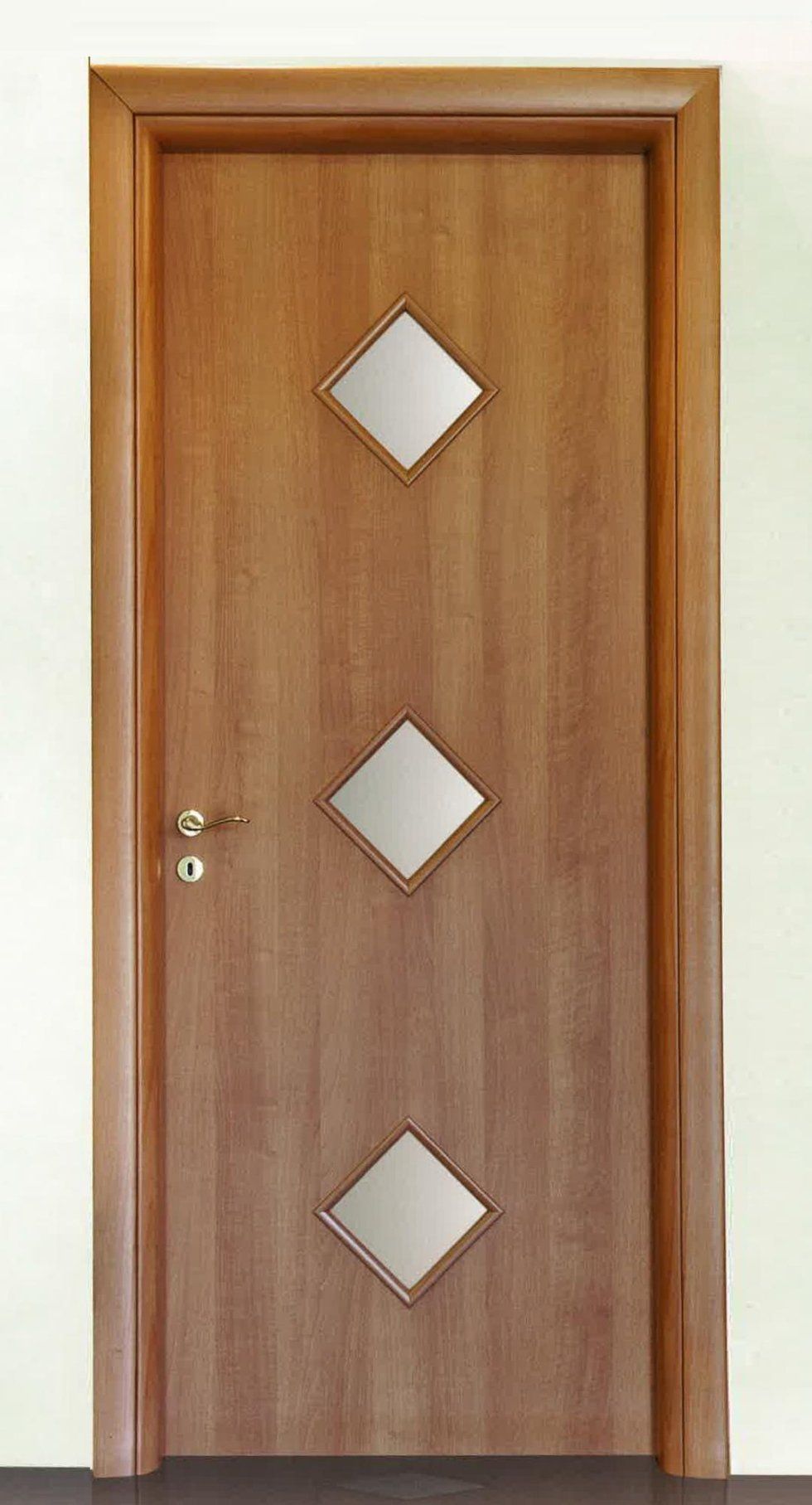 Porta in laminato con inserti a rombo