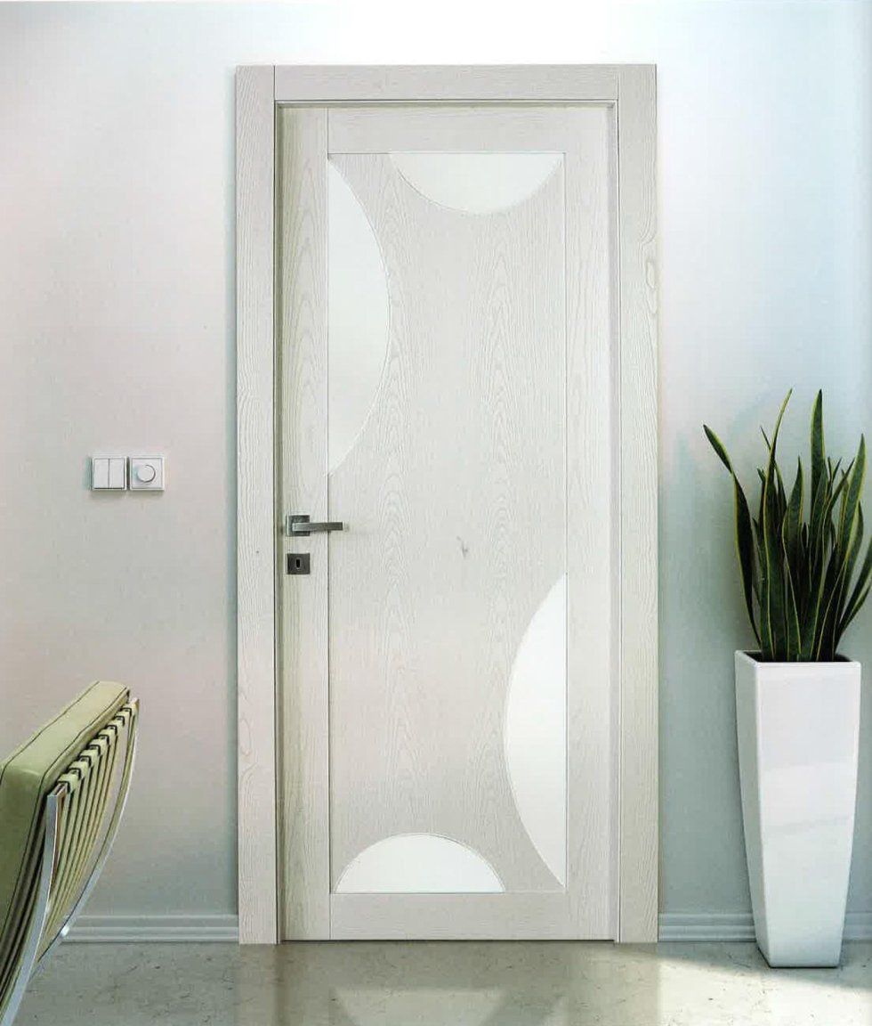 Porta laccata bianco perla