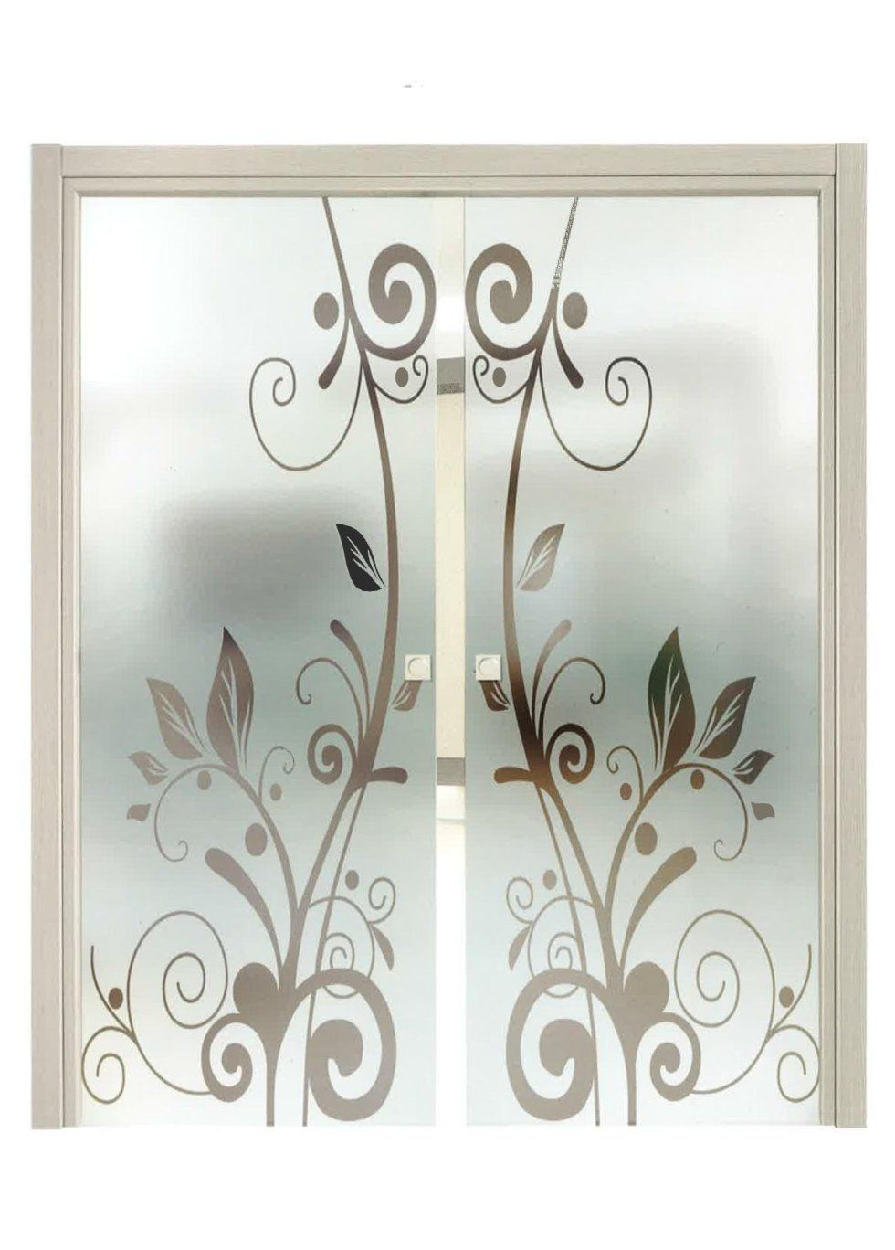 Porta in cristallo a due ante