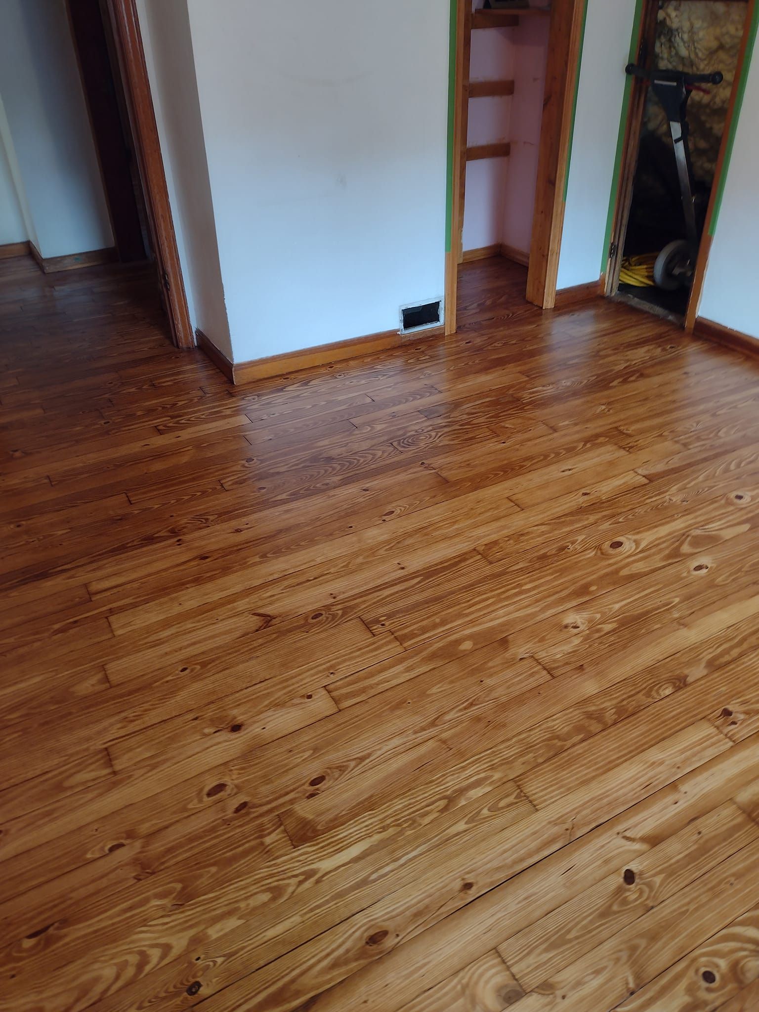 Old wood floor for refinishing and restoration