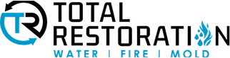 Logo for Total Restoration. Features 