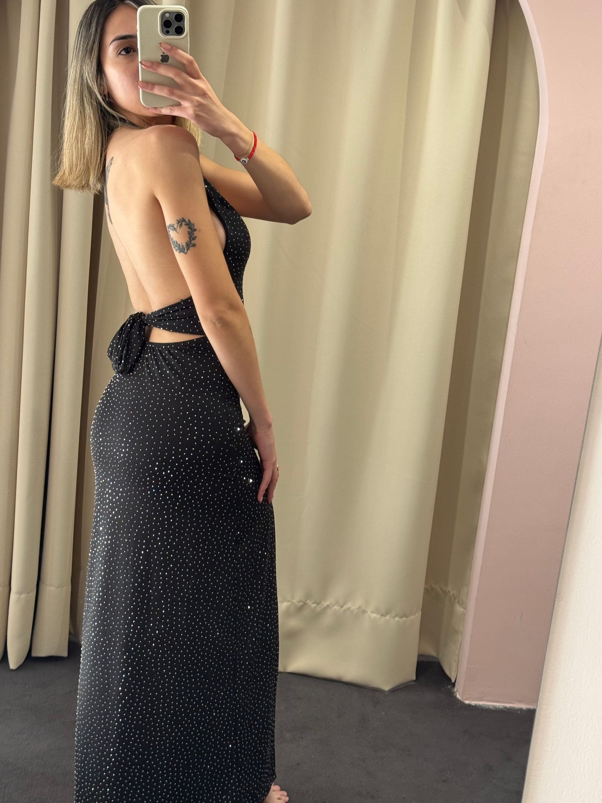 OKIDORI VESTIDO LARGO ESCOTE V