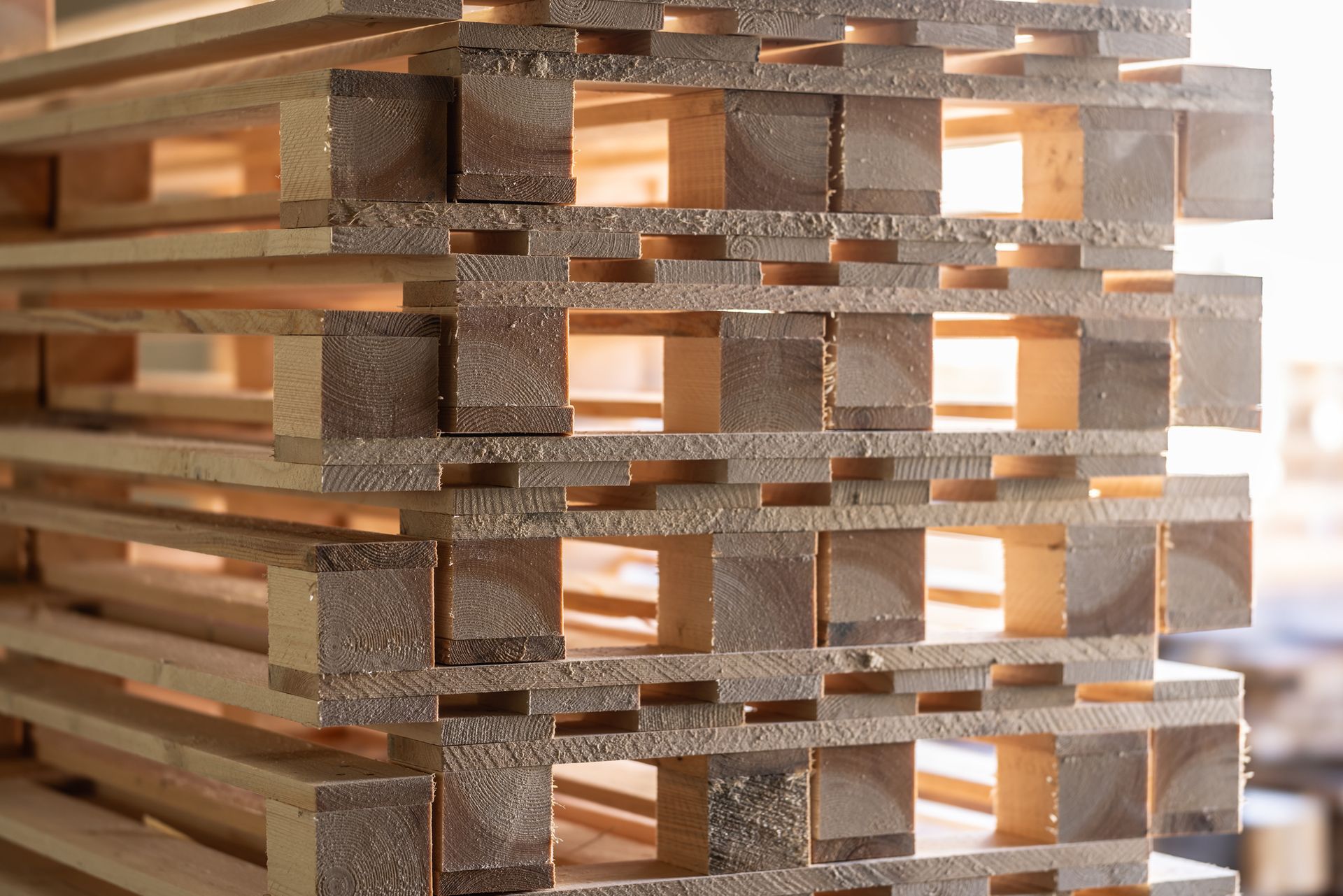 Stack of wooden pallet | Local Pallet Supplier | Demcor Inc