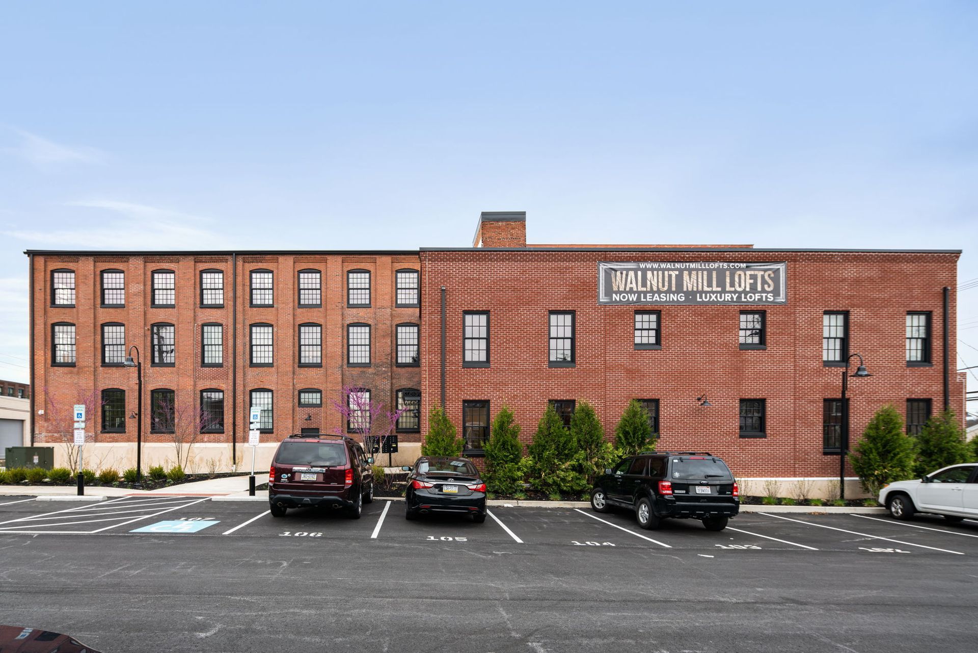 Exterior Photo of Walnut Mills Lofts
