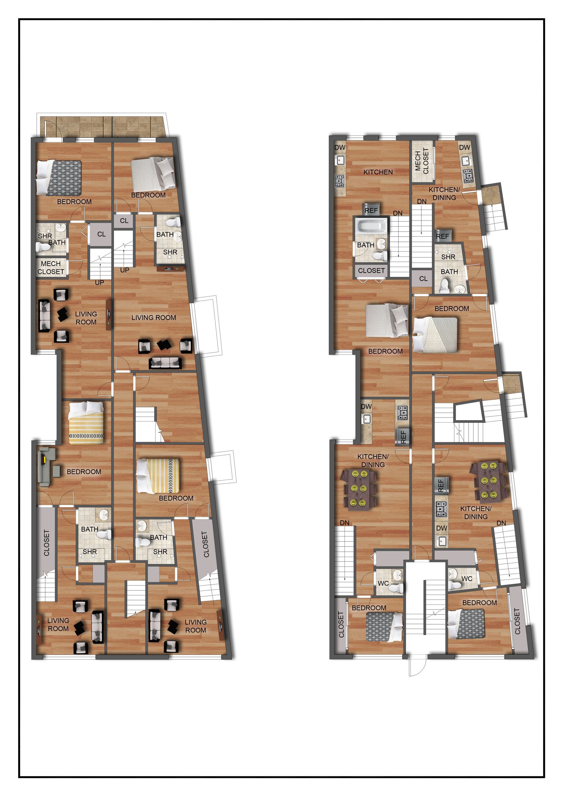 54th Street Floor Plans