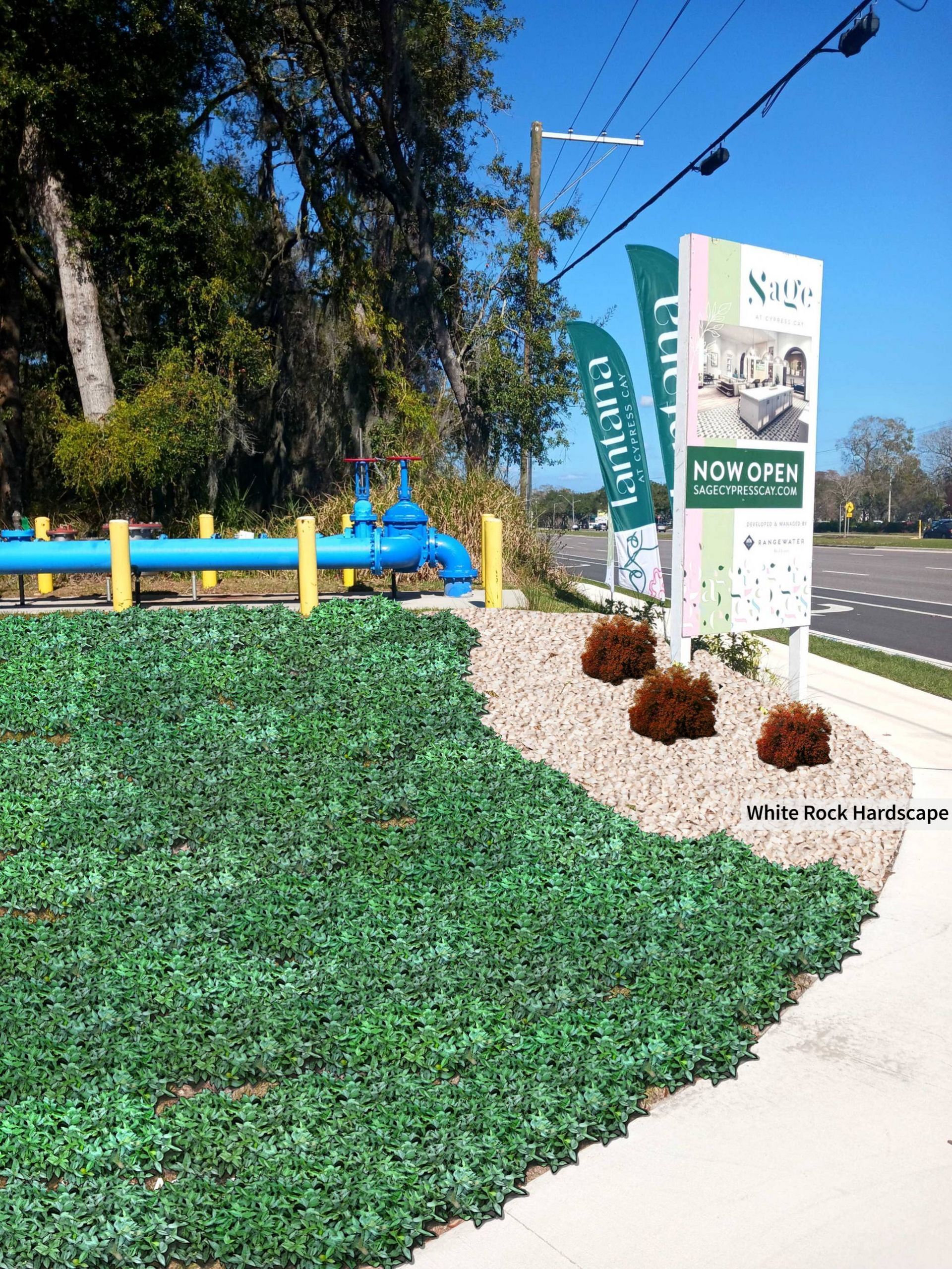 A sign on the side of the road says nova spin