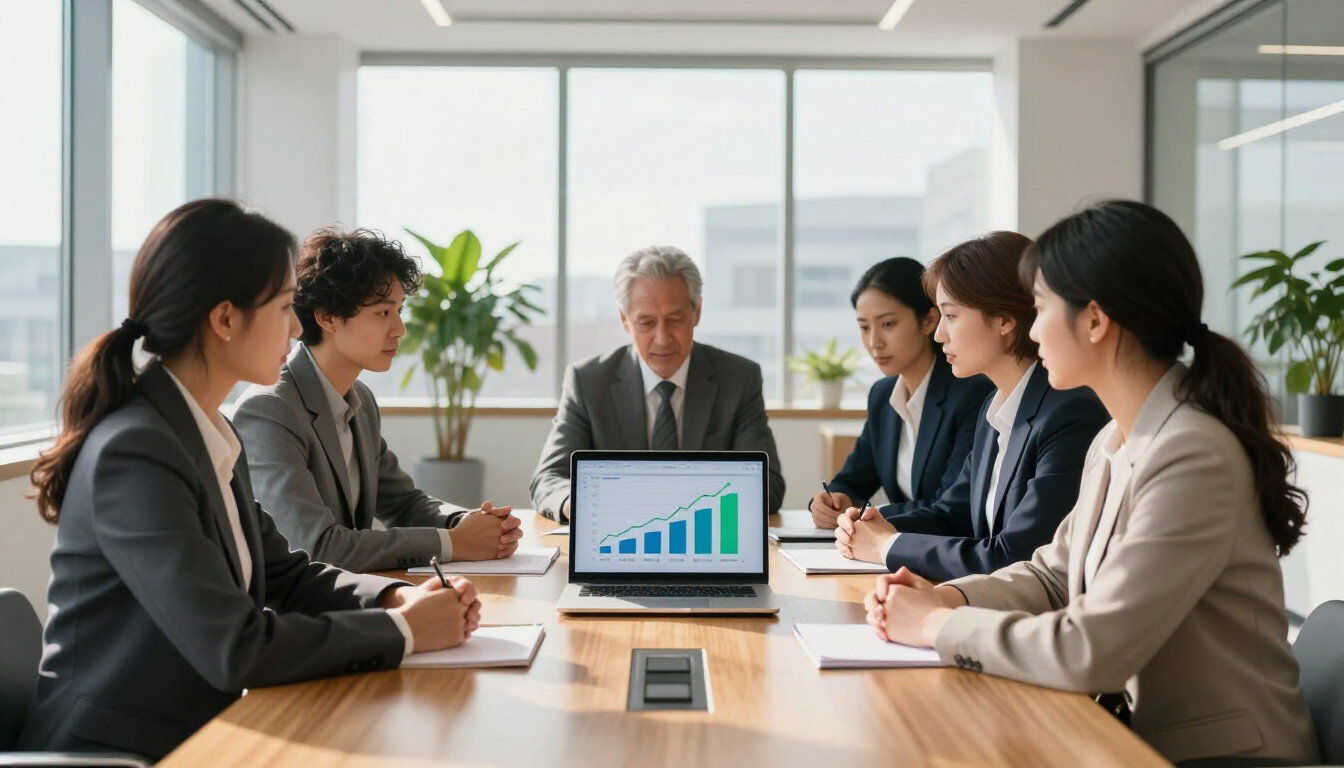 Equipe analisando dados de conversão