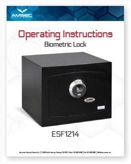 Operating instructions for a biometric lock esf1214