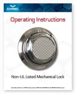 Operating instructions for a non-ul listed mechanical lock