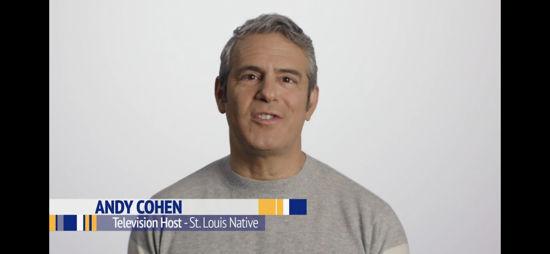 Andy Cohen Stratosphere Virtual Event production in Stratosphere studio in NYC