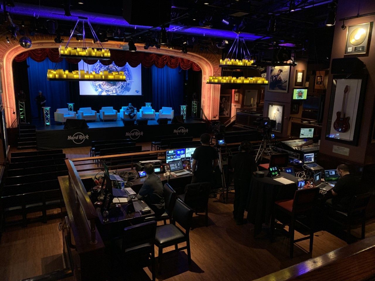 Live event production by Stratosphere in NYC in Hard Rock restaurant