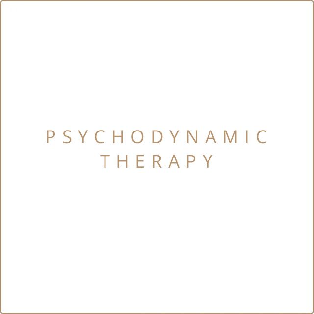 A logo for psychodynamic therapy is shown on a white background.