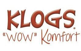 A logo for a company called klogs wow komfort