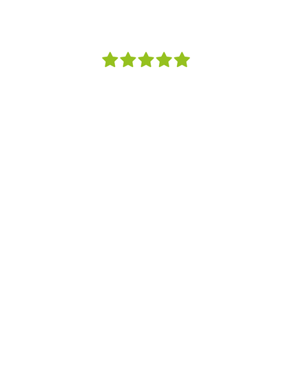 Vijf groene sterren op een rij, wat duidt op een hoge beoordeling of recensie.