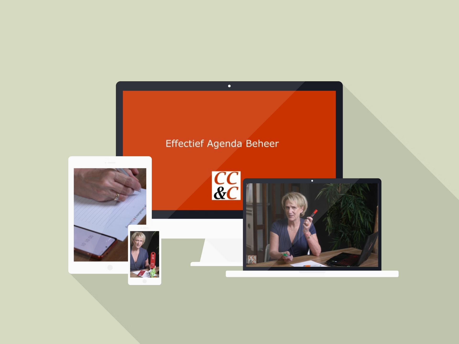 De kalenderpagina is geopend bij januari, met daarop een bril.