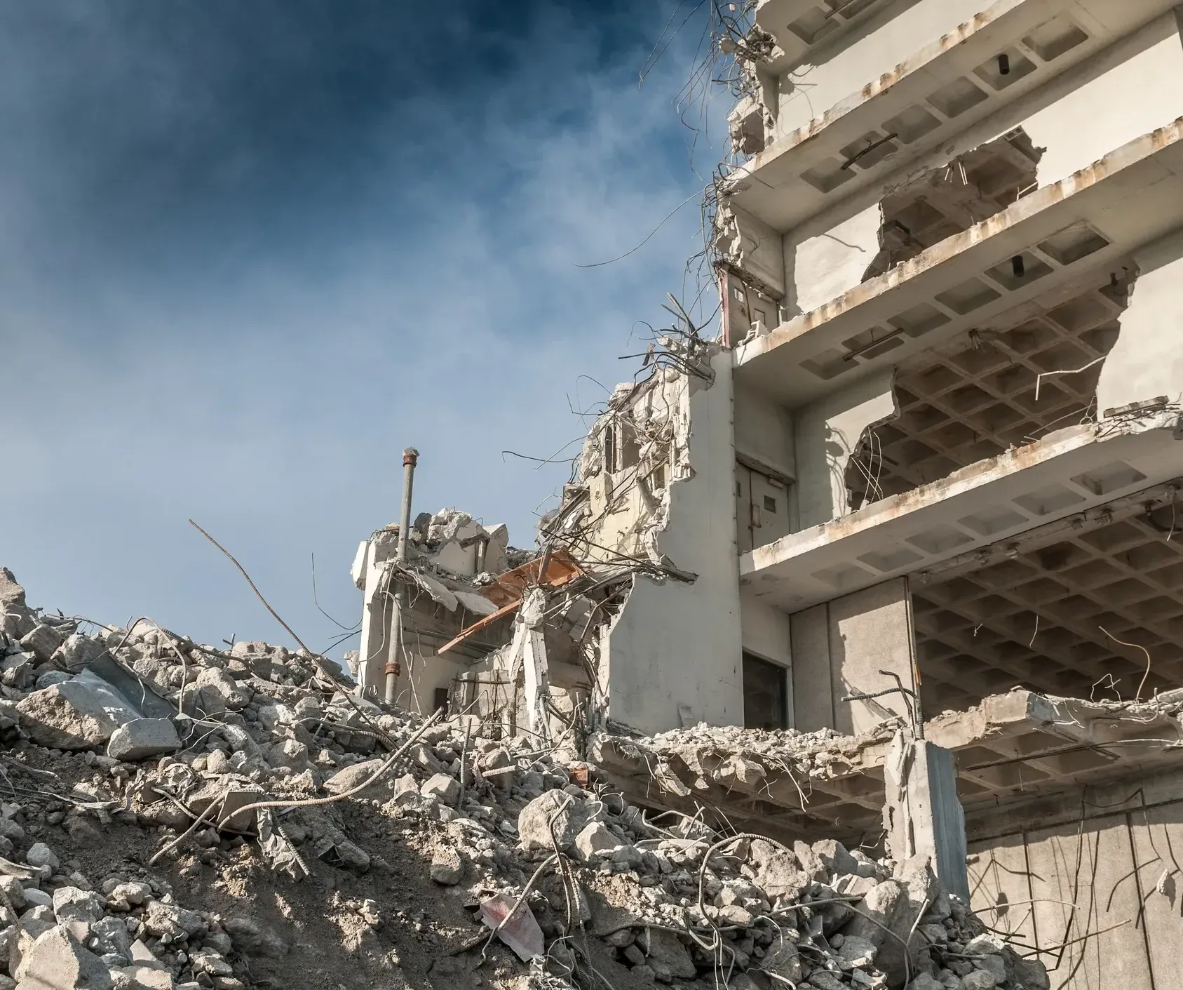 An image depicting a building demolition in Phoenix, AZ