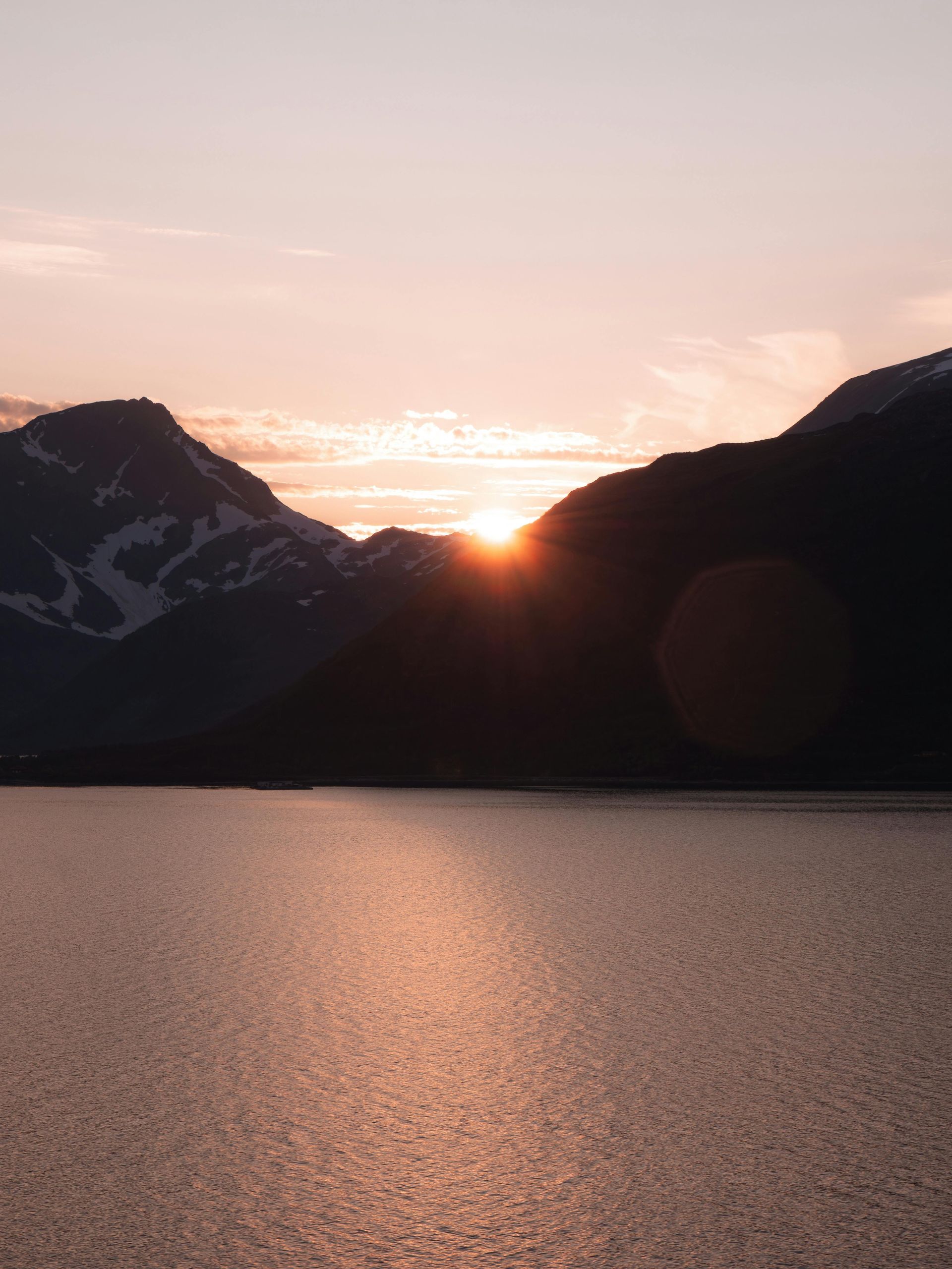 Sunset over water