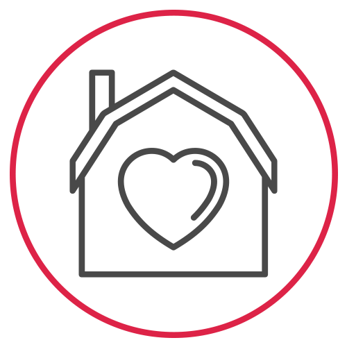 Icon haus mit Herz