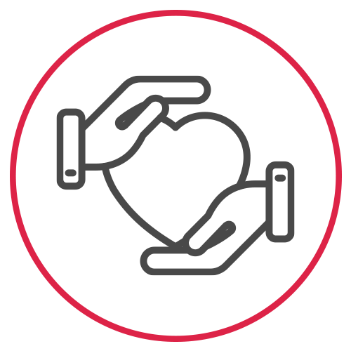 Icon Hände und Herz