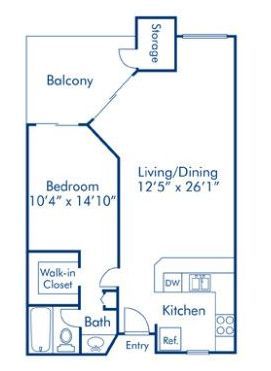 a floor plan of a bedroom , living room , dining room , and bathroom .