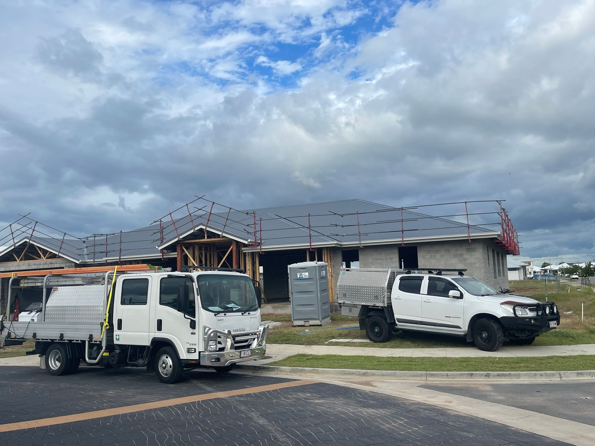 Close-up View of a Brown Corrugated Metal Roof With Shadows and a Ridge Line — Roof 4 U in Burdell, QLD