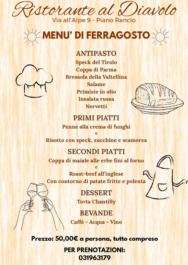 menù di pasqua 2025