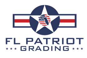 A logo for a company called florida patriot grading