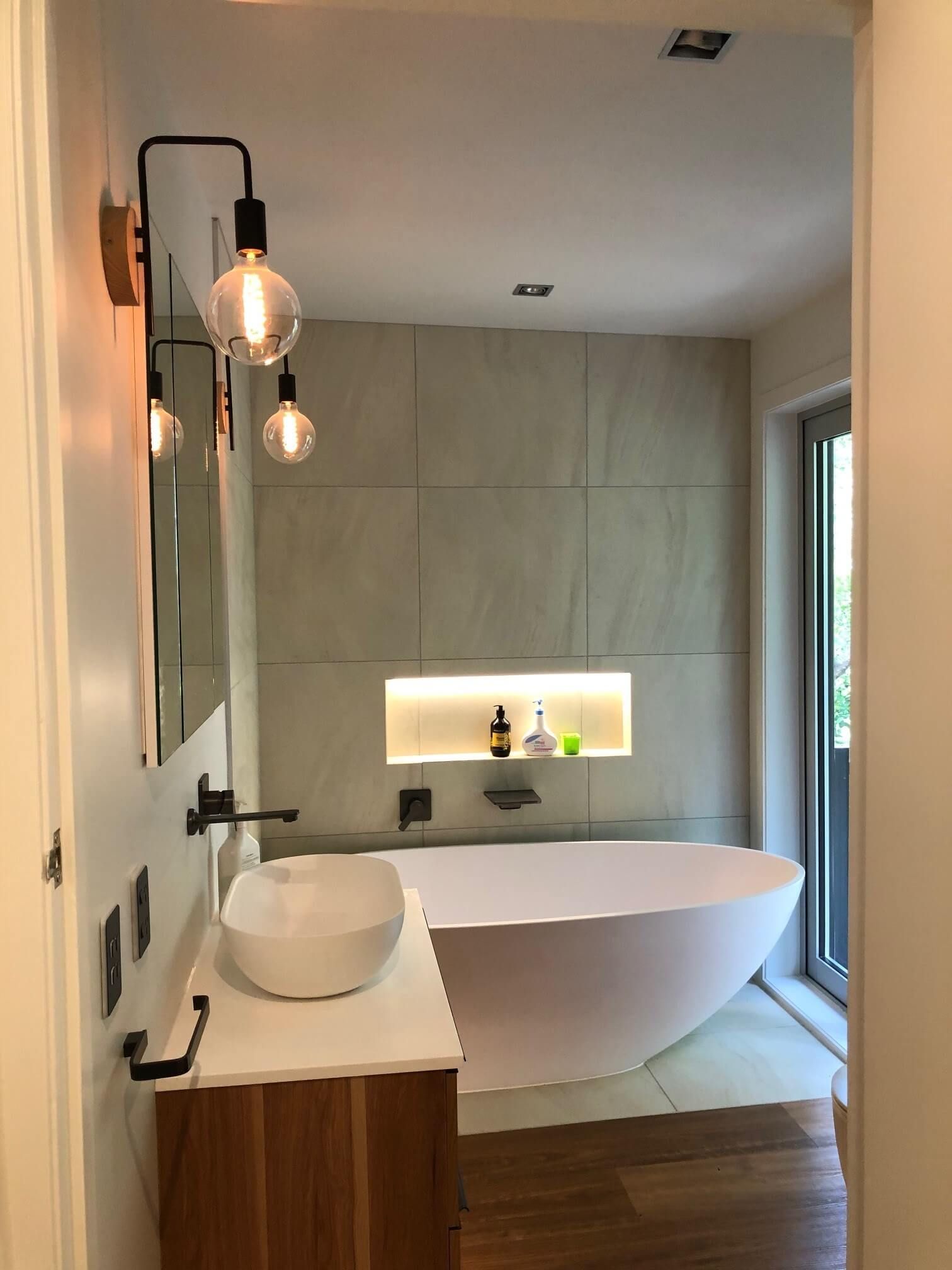 modern bathroom in contemporary bathroom