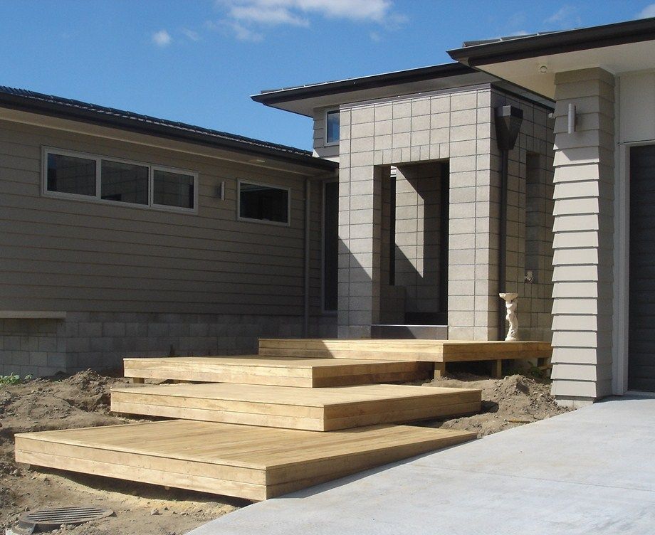 cascading decking steps