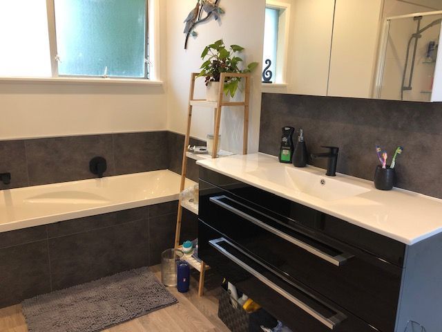 dark and moody bathroom makeover