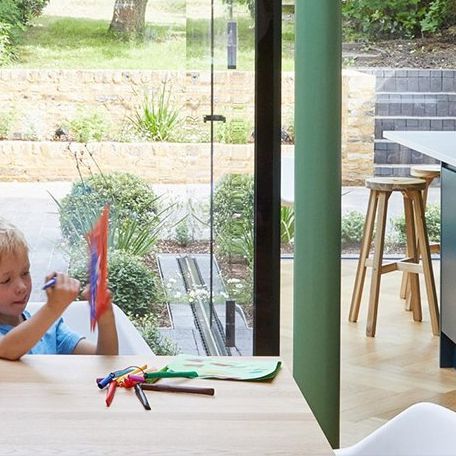 Children playing in newly renovated home