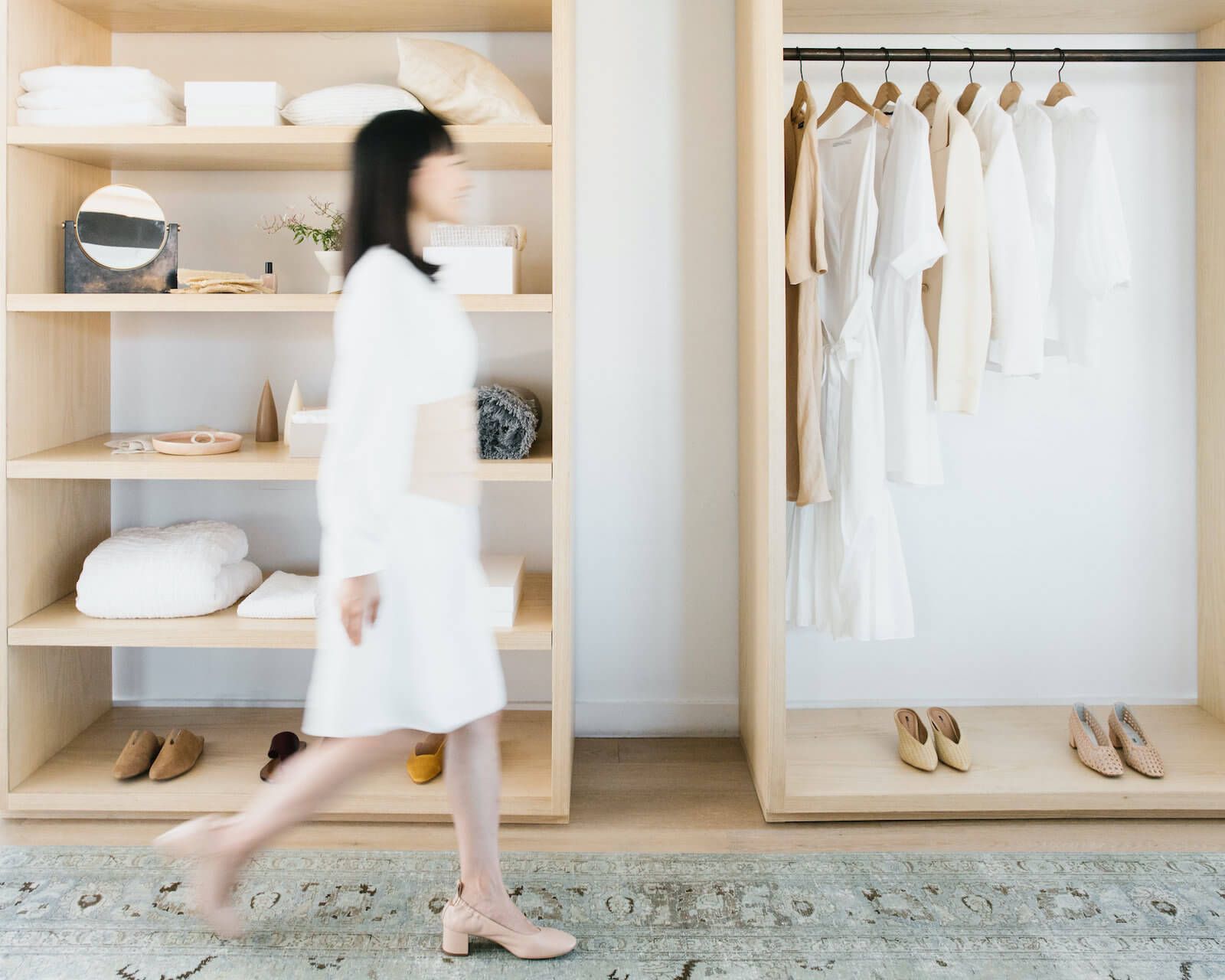 Marie Kondo Walks Through Organised Wardrobe.