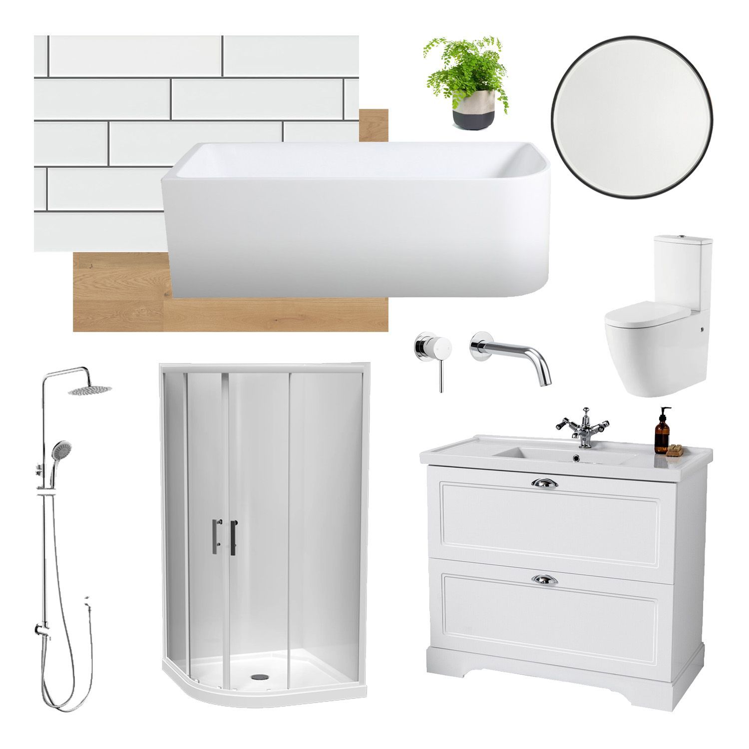 Mid Range Bathroom Mood Board